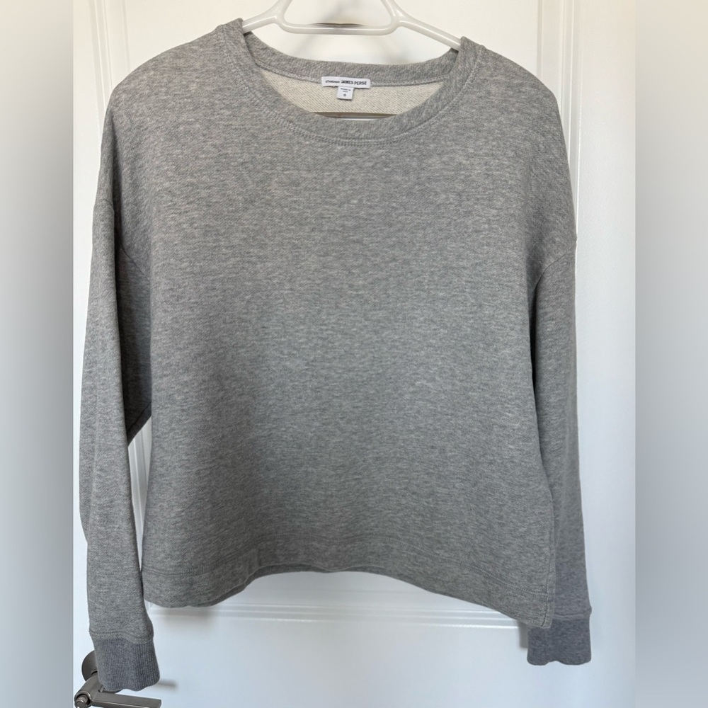 James Perse Heather Gray Women's Crew Neck Sweater